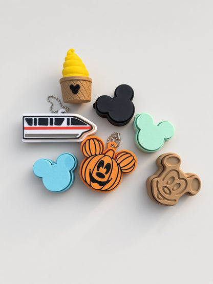 Mickey Pumpkin Clicker Keychain – Halloween 3D Printed Fidget Toy