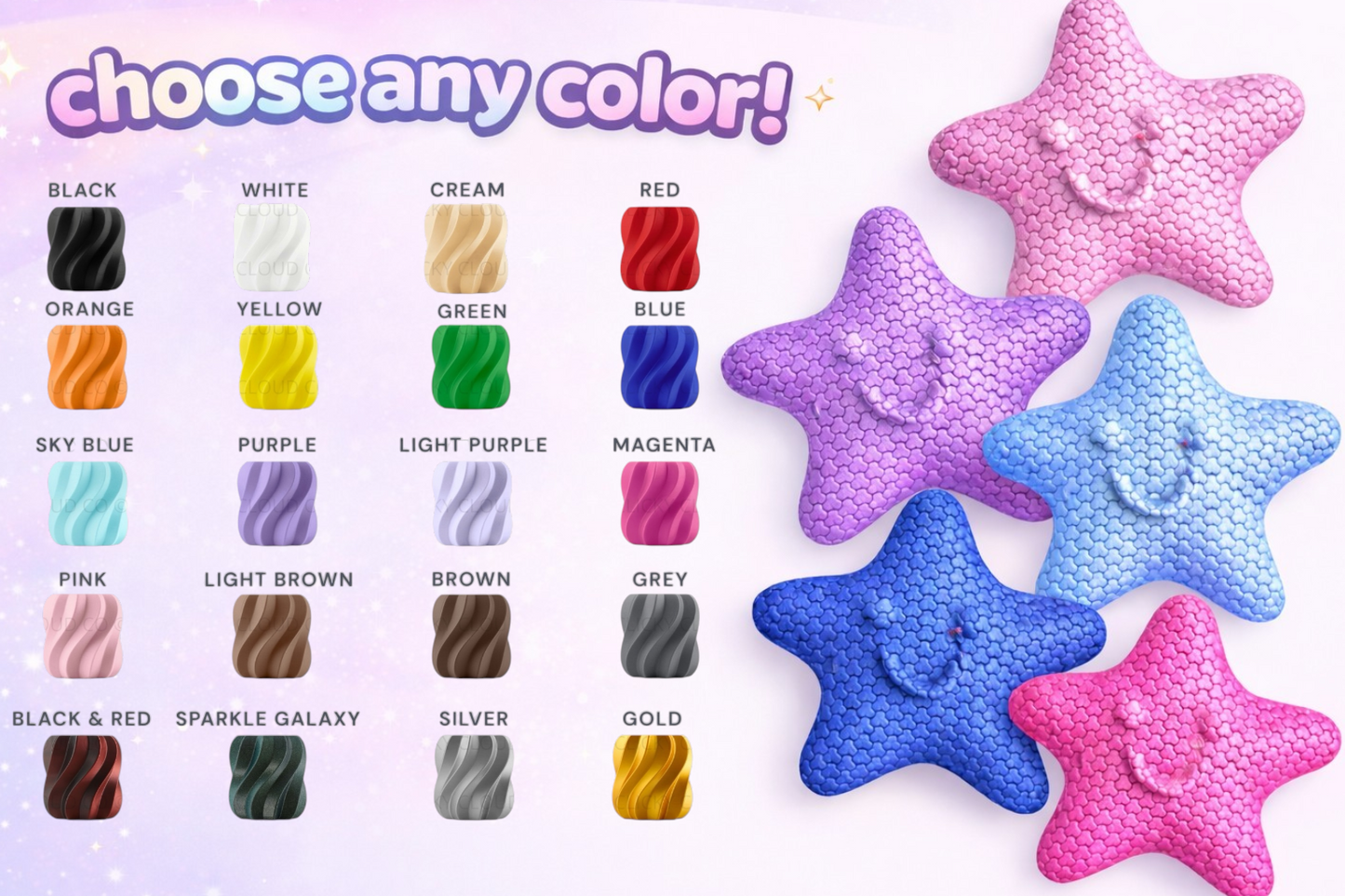 Flexi Starfish Fidget Toy – Flexible Sensory Stress Relief Toy for ADHD, Anxiety & Focus