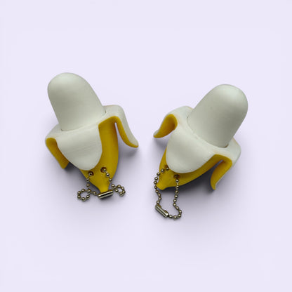 Banana fidget clicker keychains