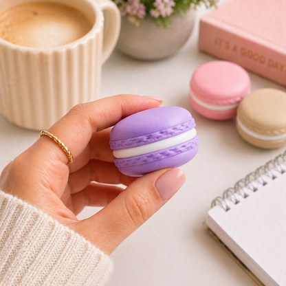 Macaron Fidget Clicker Toy, Stress Relief, Desk Accessory, Clicky Toy