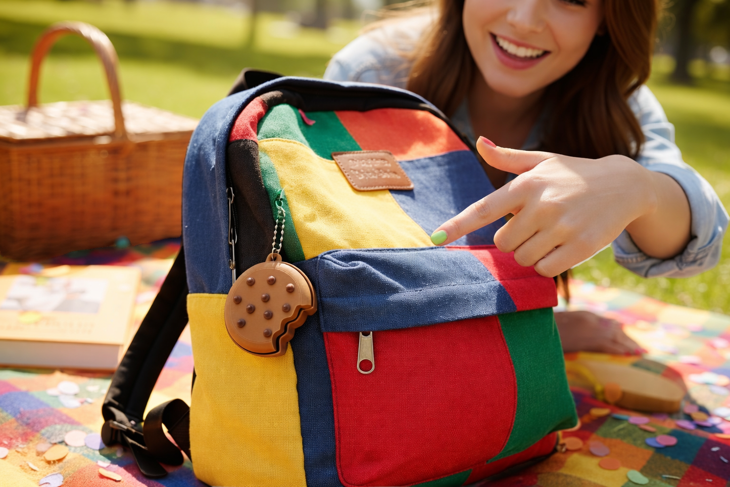 Cookie Fidget Clicker Keychain – Cute Stress Relief Keyboard Click Toy, ASMR Clicker, Sensory Gift