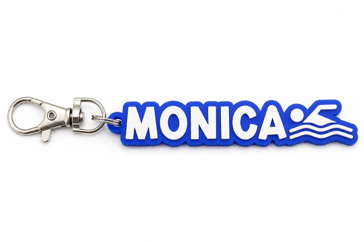 Personalized Sports Keychain – Custom Name & Team Colors