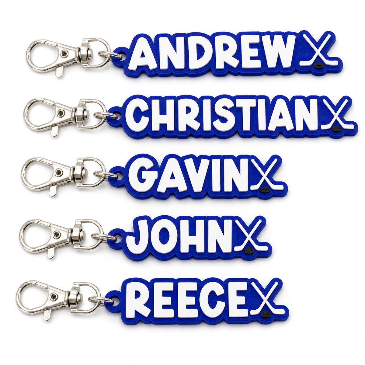 Personalized Sports Keychain – Custom Name & Team Colors
