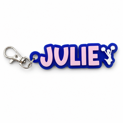 Personalized Sports Keychain – Custom Name & Team Colors