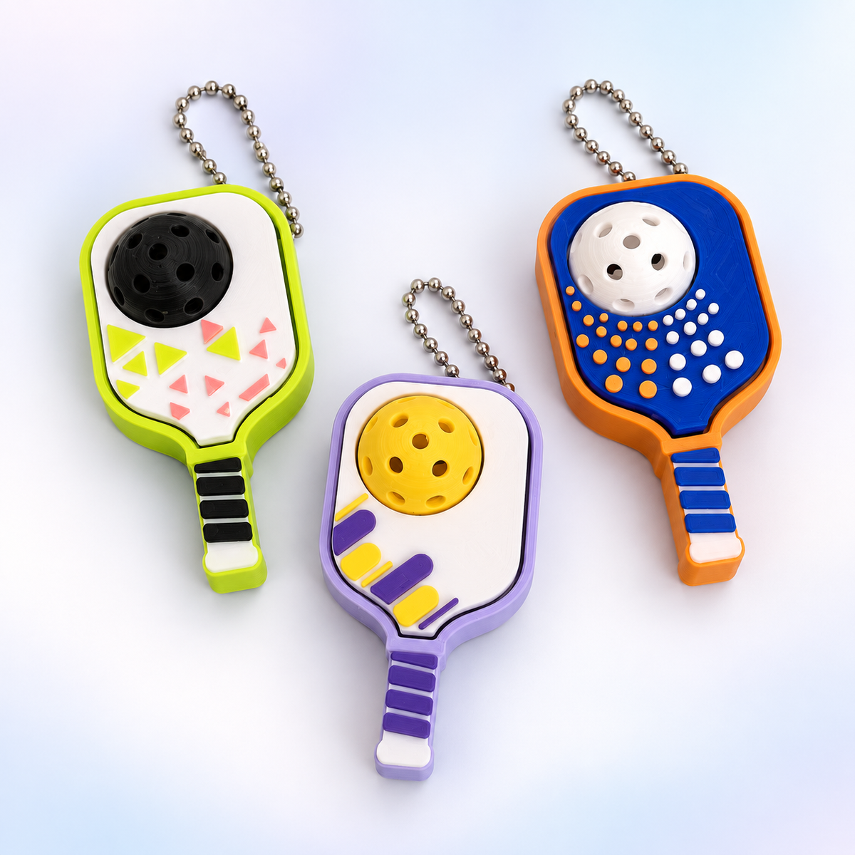 Pickleball Clicker & Spinner Fidget Keychain