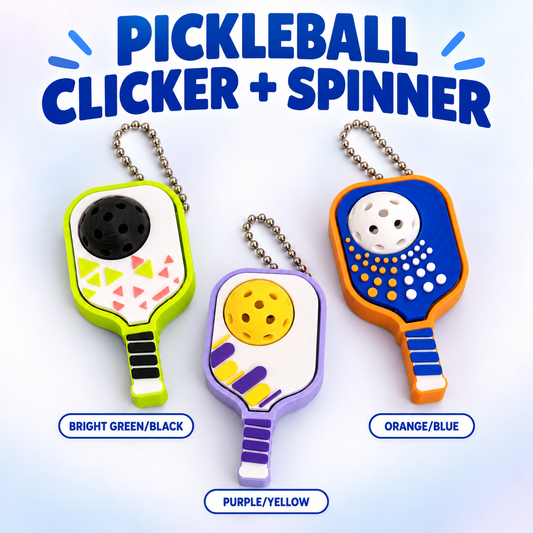 Pickleball Clicker & Spinner Fidget Keychain