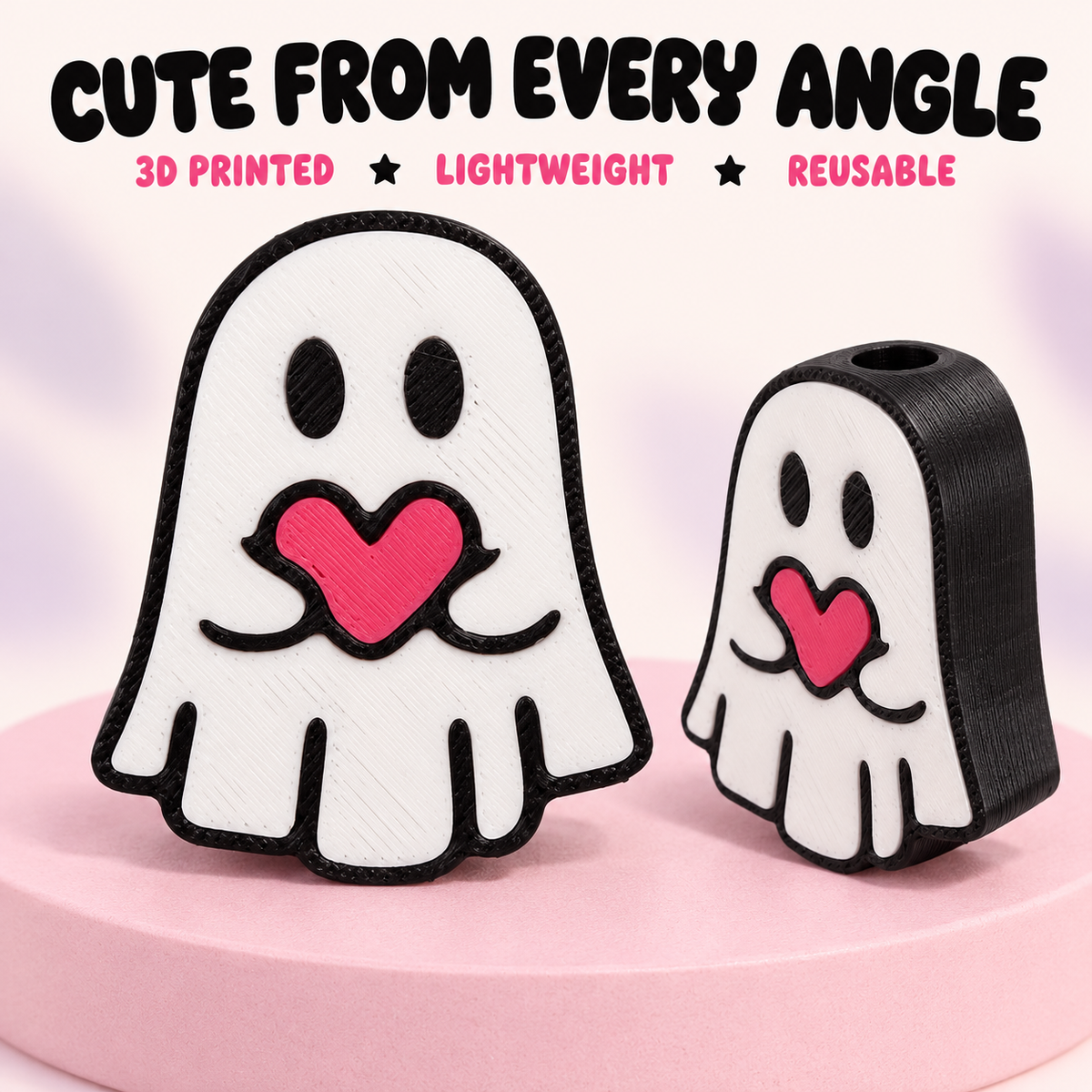 Ghost Straw Topper – Cute Halloween Cup Accessory