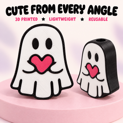 Ghost Straw Topper – Cute Halloween Cup Accessory