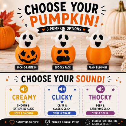 Ghost Pumpkin Clicker Fidget Toy – Halloween Sensory Fidget
