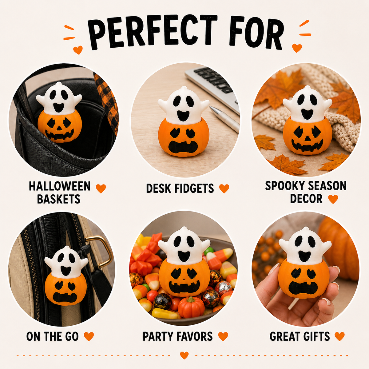 Ghost Pumpkin Clicker Fidget Toy – Halloween Sensory Fidget