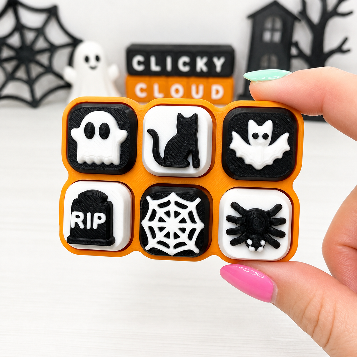 Halloween Clicker Fidget – 6 Button Spooky Sensory Toy