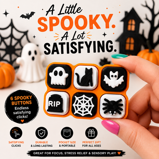 Halloween Clicker Fidget – 6 Button Spooky Sensory Toy