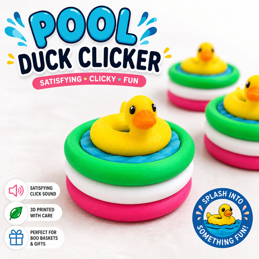 Duck Pool Float Clicker Fidget Toy