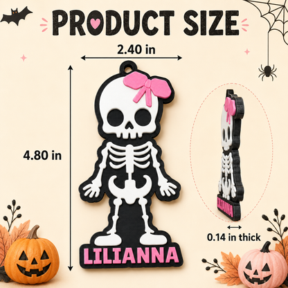 Personalized Skeleton Halloween Bag Tag