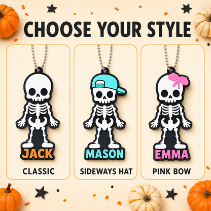 Personalized Skeleton Halloween Bag Tag