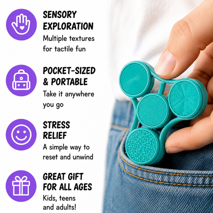 3D Printed Textured Fidget Spinner – 20+ Colors