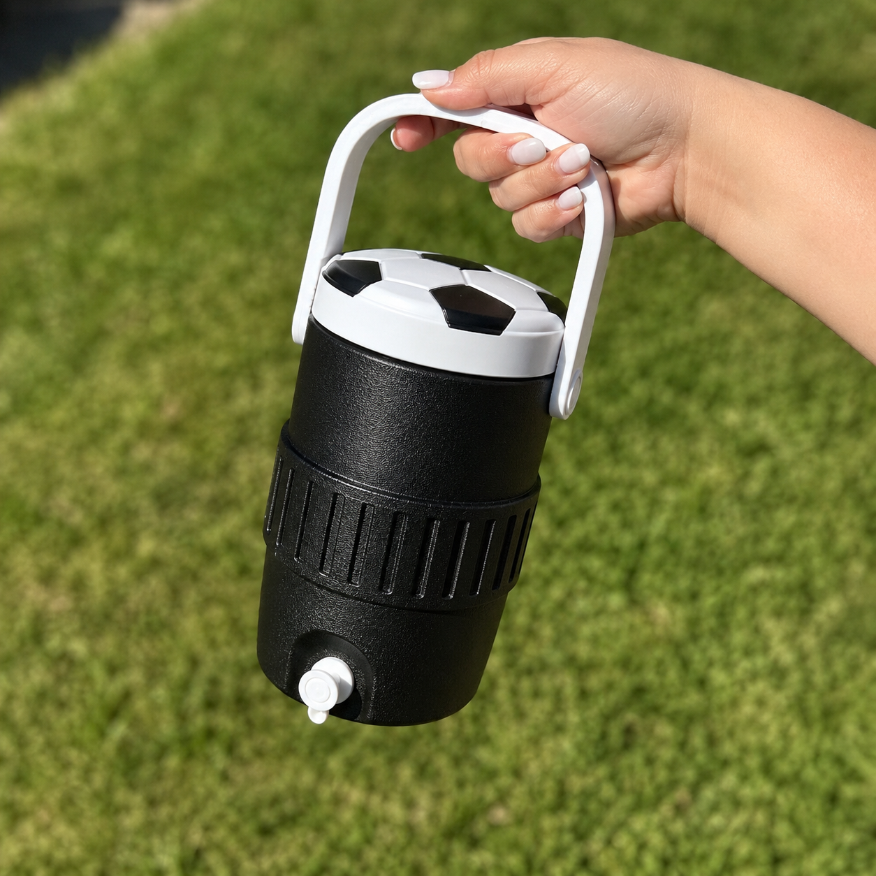 Soccer Can Cooler – 12 oz Drink Holder for Soccer Moms & Game Days