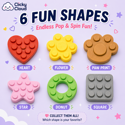 Mini Pop It Fidget Toy – Flower & Star Sensory Clickers