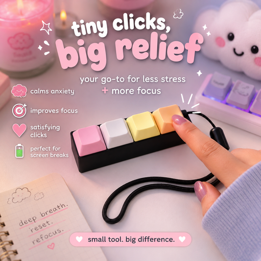 Keyboard Fidget, Keyboard Click Keychain