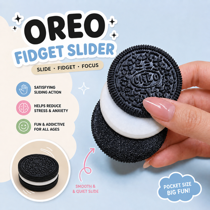 Magnetic Slider Fidget Toy Cookie – Pocket Size Stress Relief Fidget for Focus & Anxiety