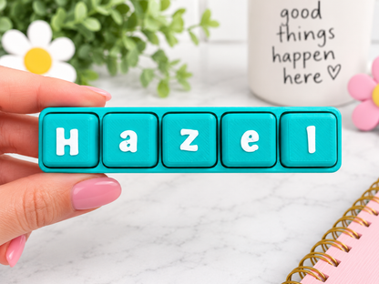 Personalized Keyboard Clicker Fidget – Custom Name Keycap Clicker | 3D Printed Desk Toy | Mechanical Keyboard Switch Fidget