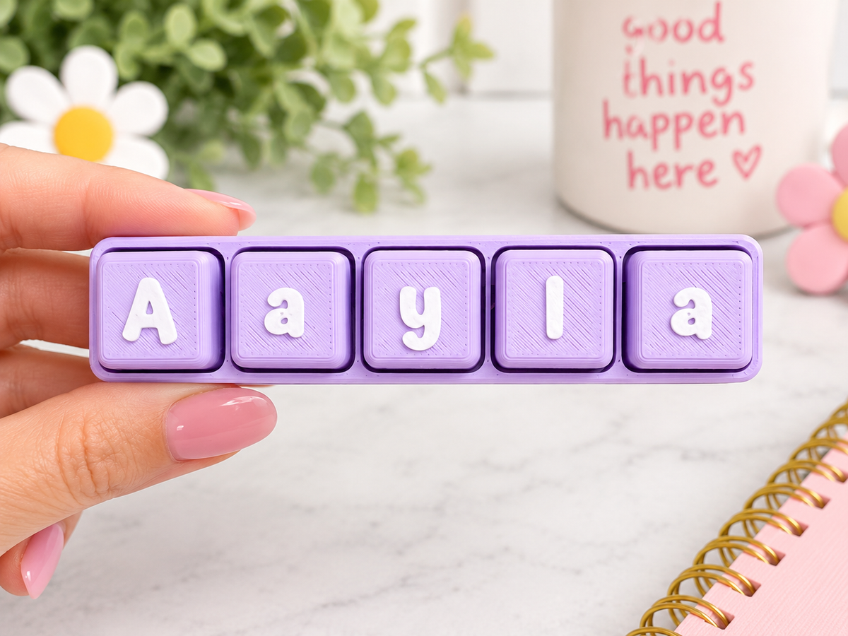 Personalized Keyboard Clicker Fidget – Custom Name Keycap Clicker | 3D Printed Desk Toy | Mechanical Keyboard Switch Fidget