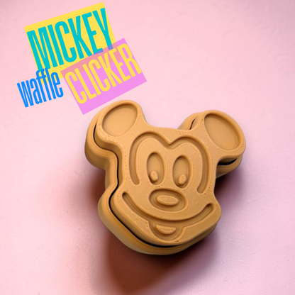 Mouse Waffle Clicker Fidget Keychain | Mechanical Keyboard Clicker | Waffle-Inspired Fidget Toy | Sensory Keychain | 3D Printed Clicky Gift