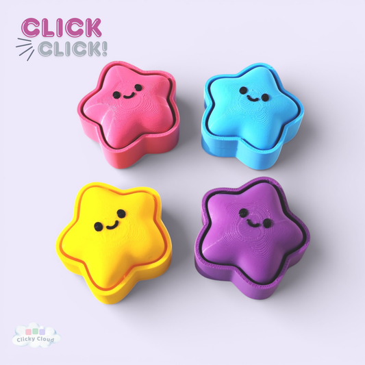 Smiley Star Fidget Clicker – Cute Kawaii Keyboard Clicker