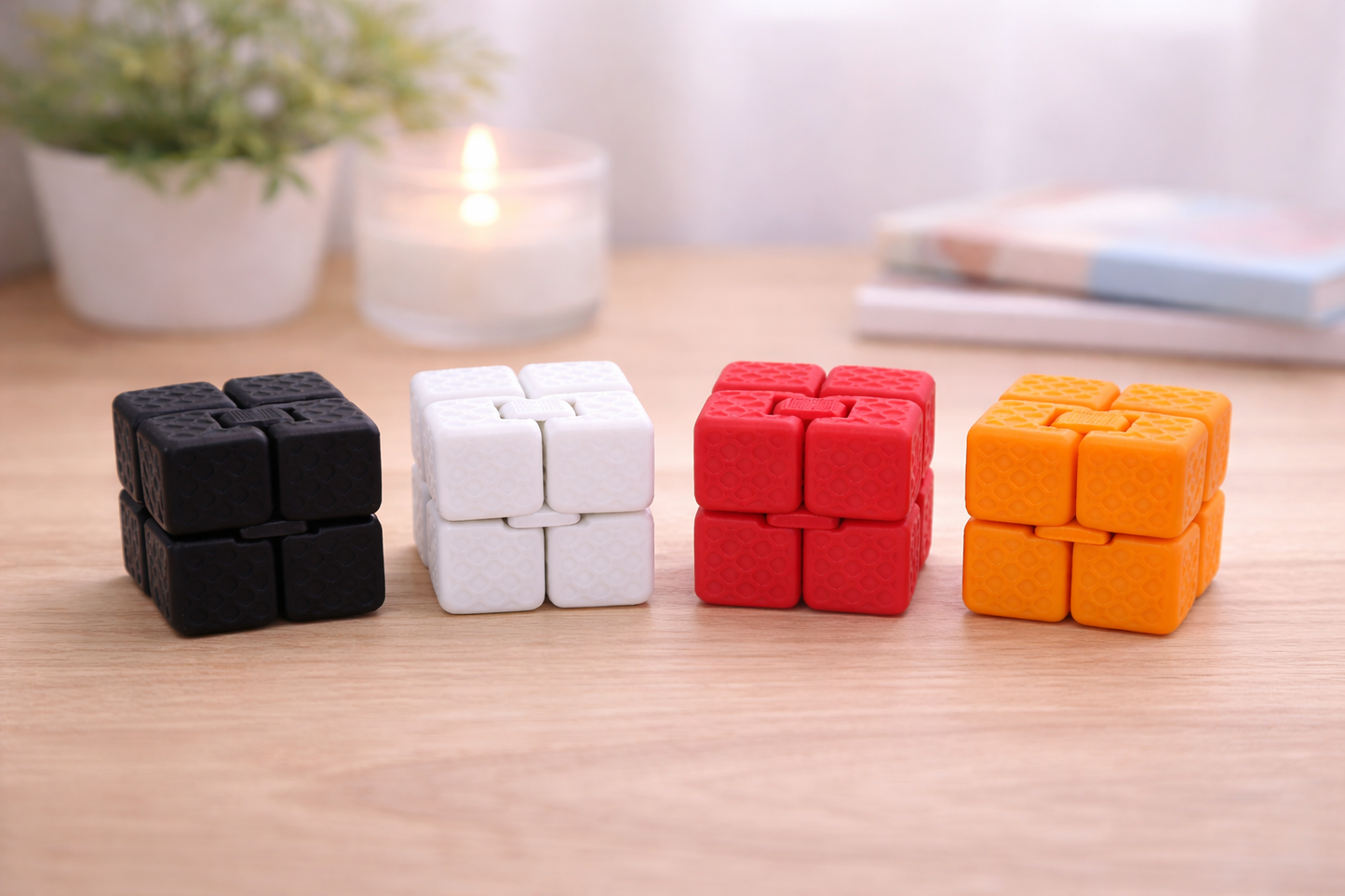 Infinity Cube Fidget Toy | ASMR Stress Relief Cube | Pocket Size Anxiety Relief | Flip & Fold Desk Fidget | Custom Color Options