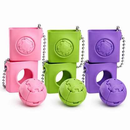 Zorbles Squishy Fidget Toy Keychain | Pocket Stress Relief Sensory Toy | Custom Color Mini Fidget for Anxiety & ADHD