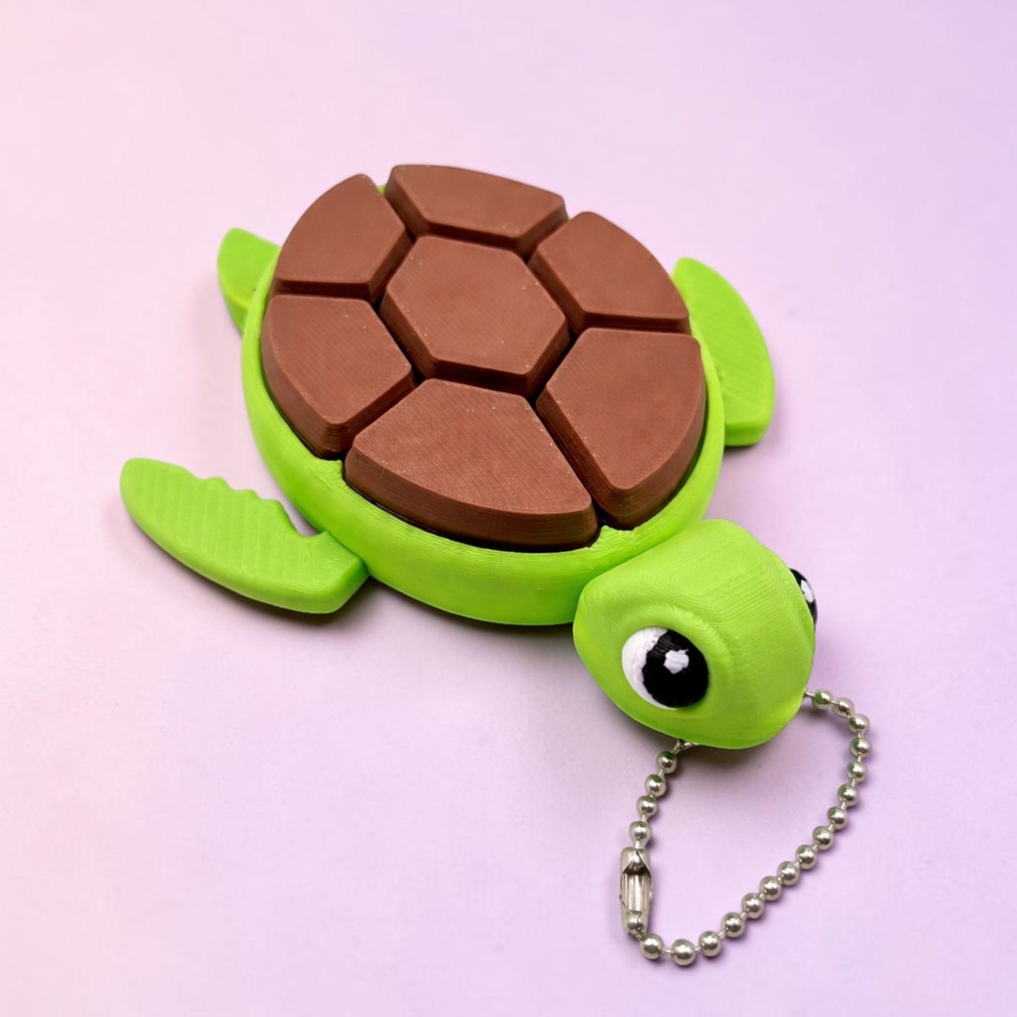 Turtle Fidget Clicker Keychain – 7 Button Keyboard Click Toy for Stress Relief, ADHD & Anxiety | Cute ASMR Desk Fidget