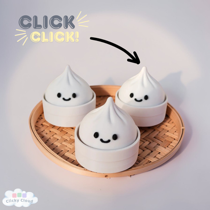 Set of Dumpling Fidget Clicker Keychains
