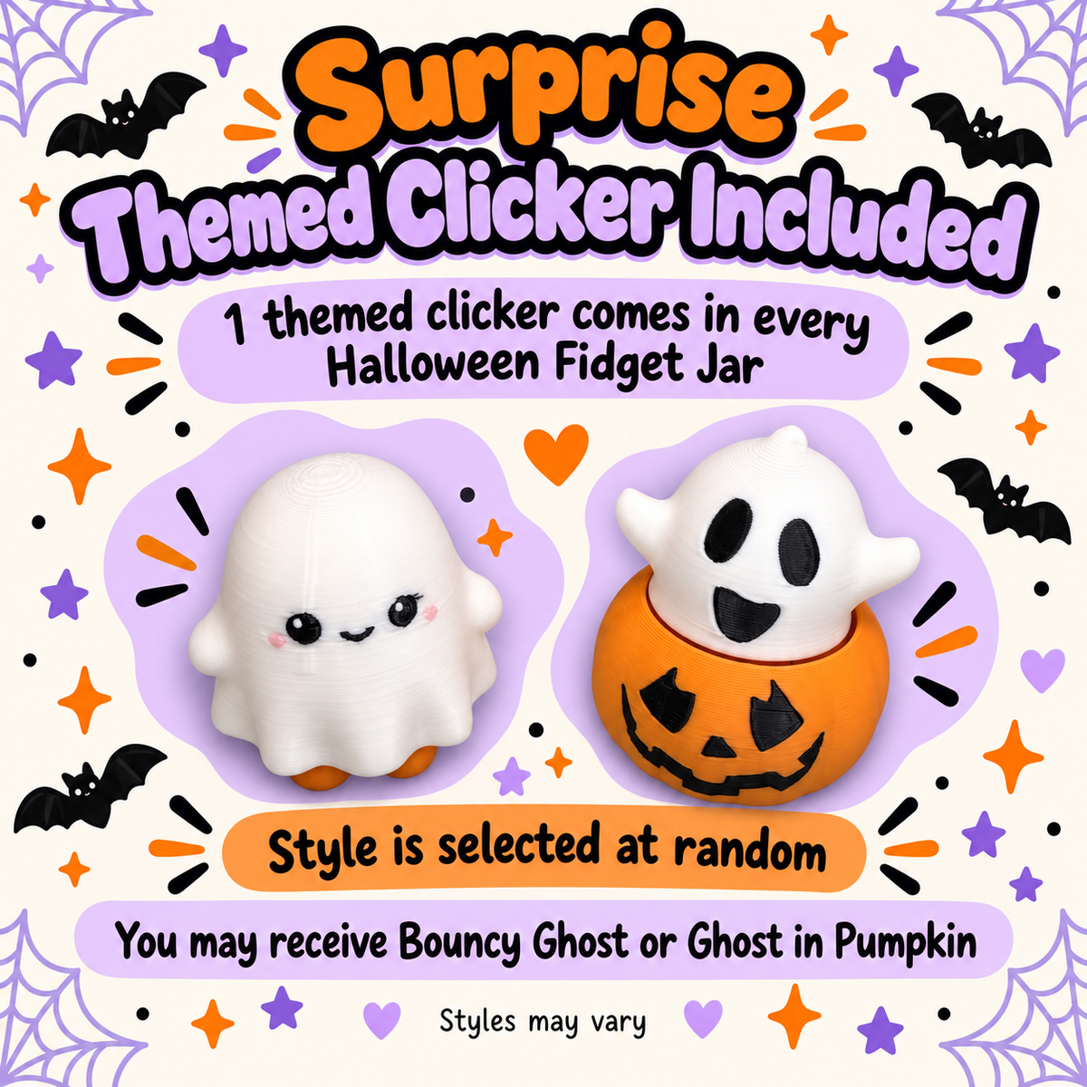 Halloween ghost clicker surprise toy