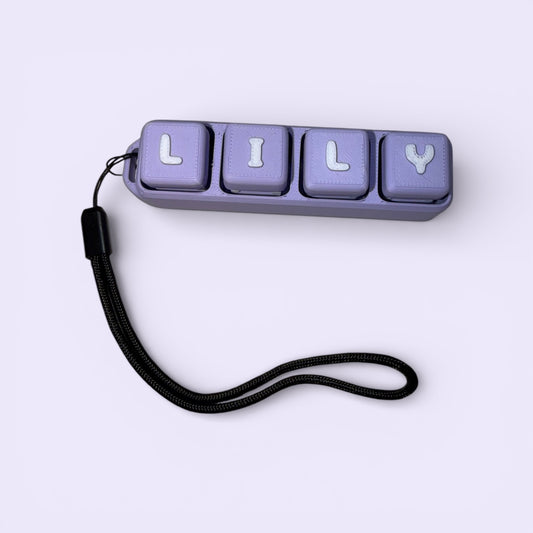 Personalized Keyboard Clicker Fidget – Custom Name Keycap Clicker | 3D Printed Desk Toy | Mechanical Keyboard Switch Fidget