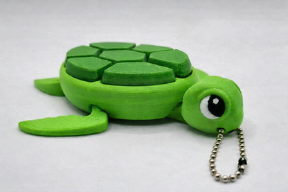 Turtle Fidget Clicker Keychain – 7 Button Keyboard Click Toy for Stress Relief, ADHD & Anxiety | Cute ASMR Desk Fidget