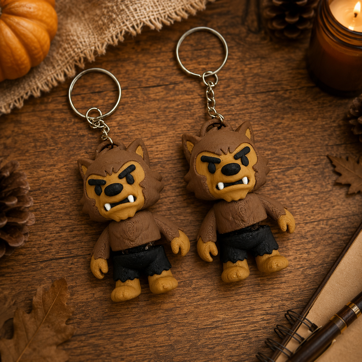 Flexi Wolfman Keychain – Articulated 3D Printed Fidget Toy