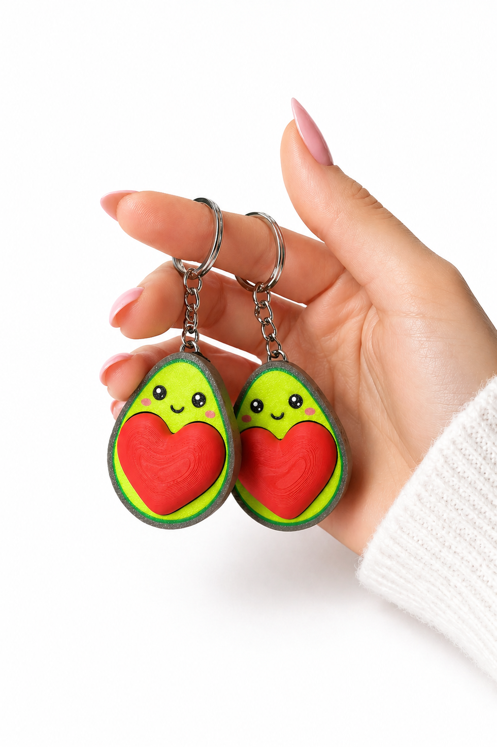 avocado clicker keychain cute fidget toy for stress relief