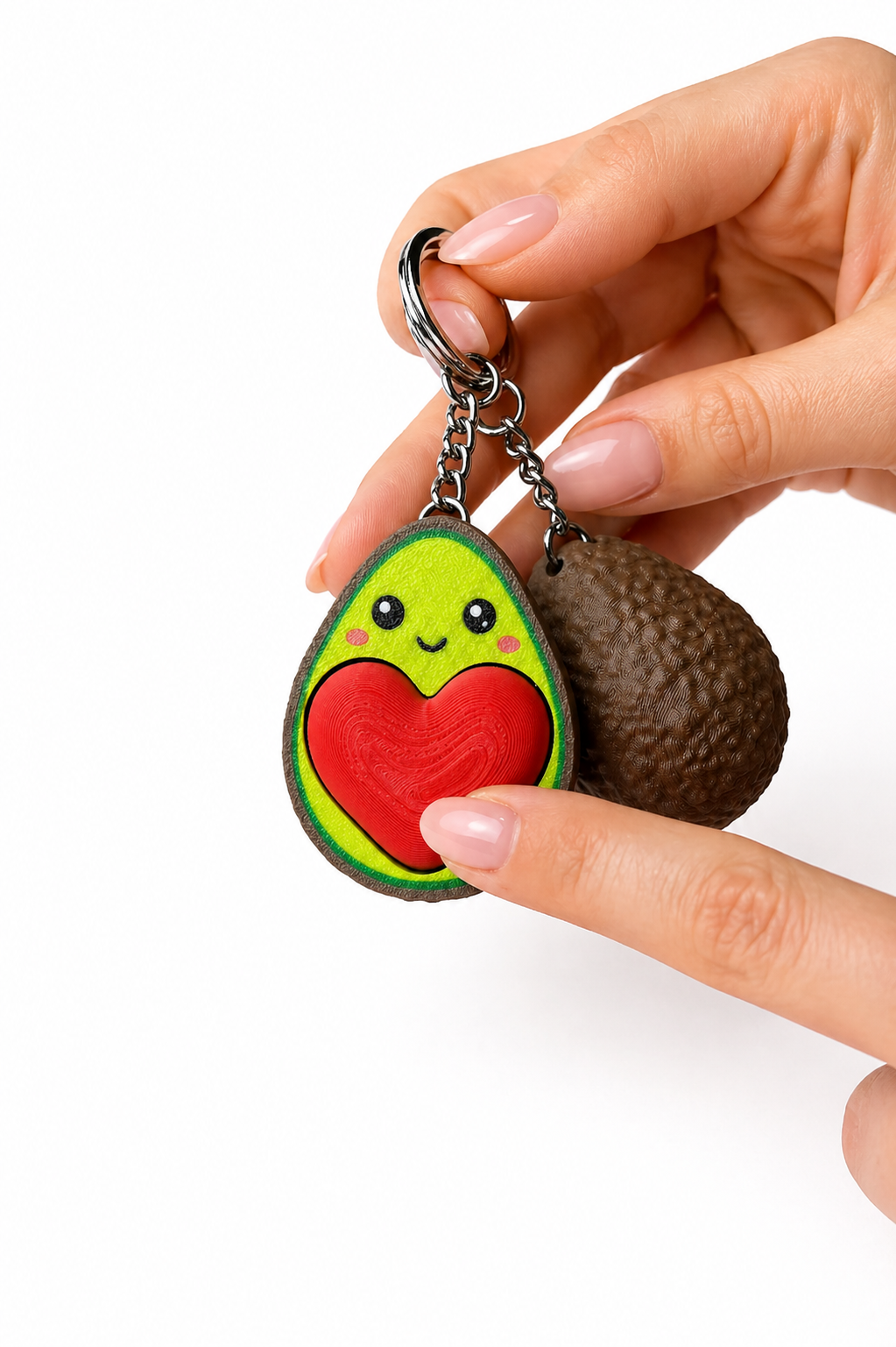 avocado clicker keychain cute fidget toy for stress relief