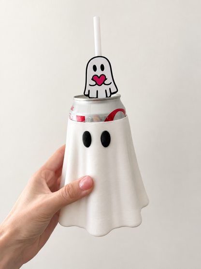 Ghost Straw Topper – Cute Halloween Cup Accessory