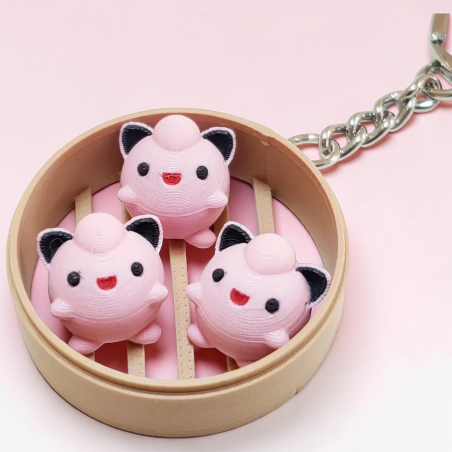 Cute Charmander Bao Bun Keychain | Kawaii Steamed Bun Charm | Collectible Animal Keychain Gift