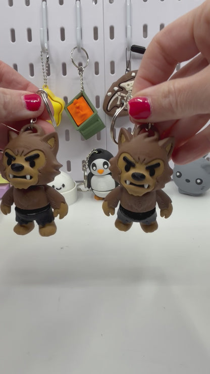 Flexi Wolfman Keychain – Articulated 3D Printed Fidget Toy