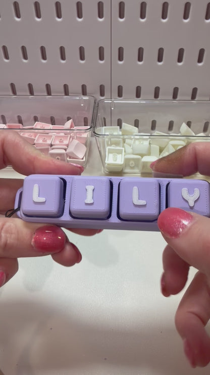 Personalized Keyboard Clicker Fidget – Custom Name Keycap Clicker | 3D Printed Desk Toy | Mechanical Keyboard Switch Fidget