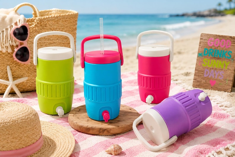 Retro Can Cooler | 12oz Standard & Slim Can Cooler | Colorful Drink Sleeve