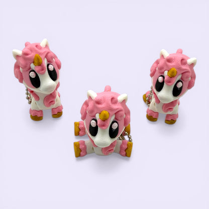 Articulated Unicorn Fidget Keychain – Cute Wiggle Sensory Toy