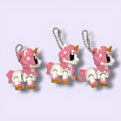 Articulated Unicorn Fidget Keychain – Cute Wiggle Sensory Toy